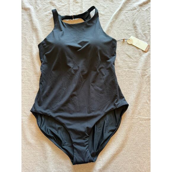 NWT Calia Open Back High Neck One Piece Swimsuit Women's 14 - Picture 1 of 7